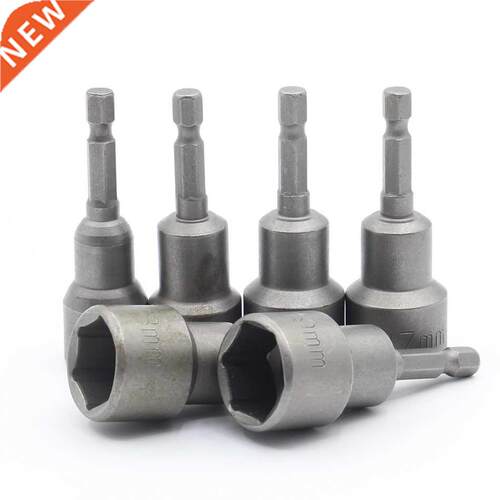 6Pc 14mm-19mm Hex Socket Strong Magnetic Nut Driver Set Dril