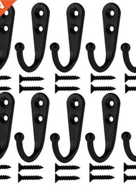 10pcs Wall Mounted Hook Coat Hat Holder Key Hanger With 20 P