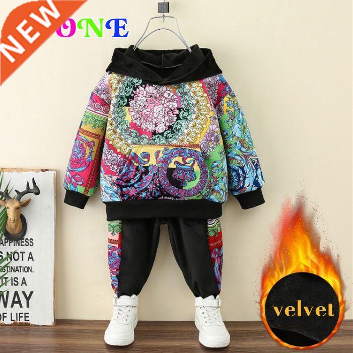 winter boys sweatshirts set kids hoodies suit baby clothes c