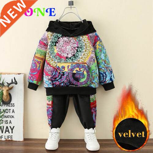 winter boys sweatshirts set kids hoodies suit baby clothes c