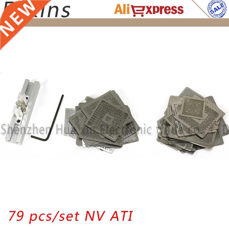 79pcs/set Nvidia/ATI Chip Heating Stencil BGA Reball Solderi