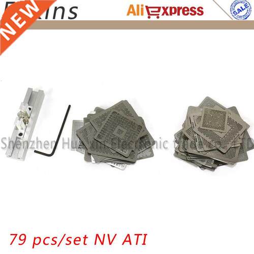 79pcs/set Nvidia/ATI Chip Heating Stencil BGA Reball Solderi