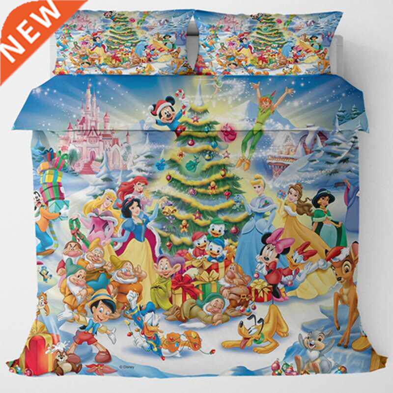 Christmas Snow White Bedding Set Princess Queen King Size D