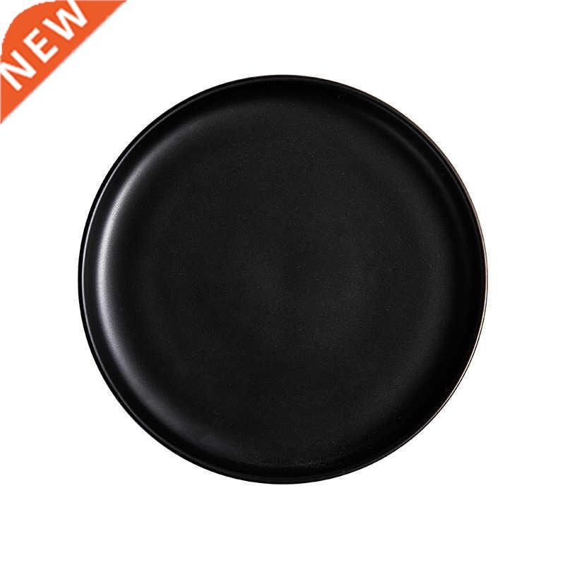 1PC Ceramic Dinner Plates Beef Flat Plate Tableware Round