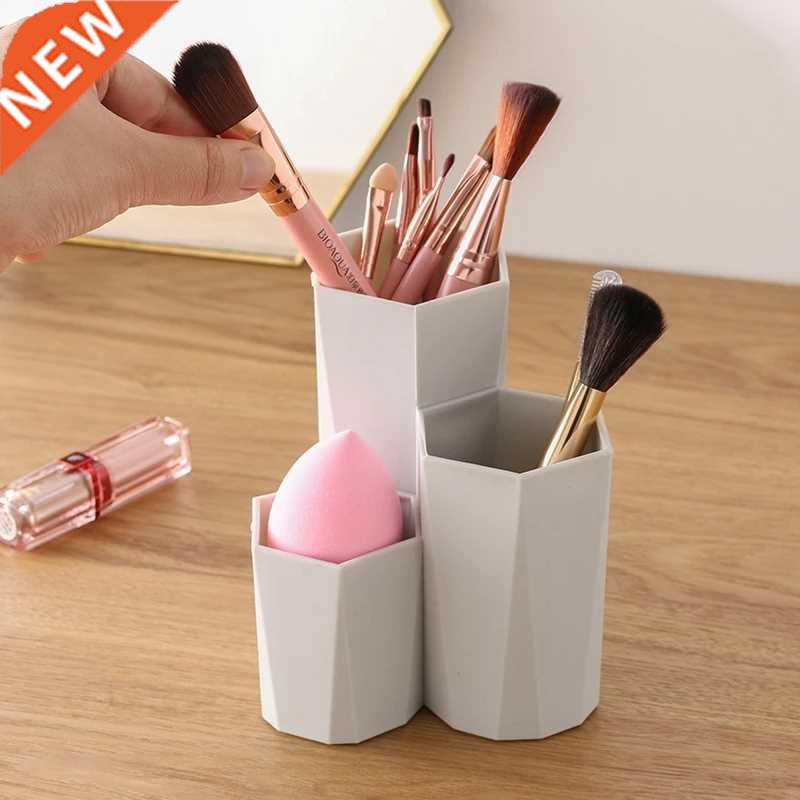 3 Lattices Make-up Brush Holder Box Table Organizer