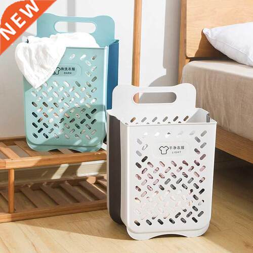 Foldable Plastic Dirty Laundry Basket Home Bathroom Toilet S