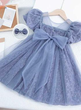 Little Girls Dresses Casual Cake Mesh Rainbow Gown Star Sequ