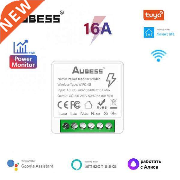 tuya smart life wifi switch electricity energy monitor 16a