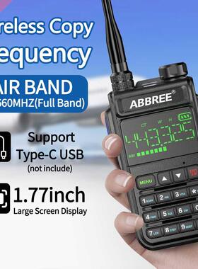 ABBREE AR-518 108-660MHz Air Band Walkie Talkie Wireless Cop