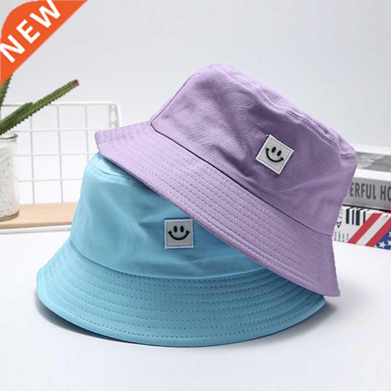 Fashion Women Bucket Hat New Can Colors Smile Face Sun Hat