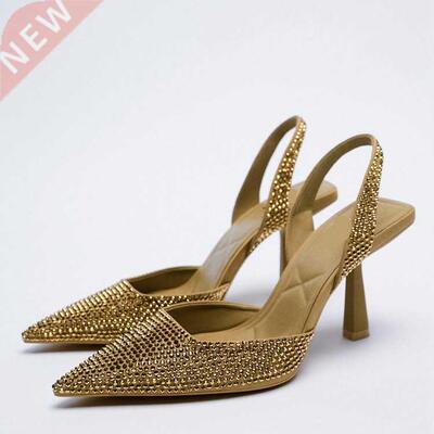 Fine Heeled Shoes Sandals Ladies Navy Blue Pumps Roman Style
