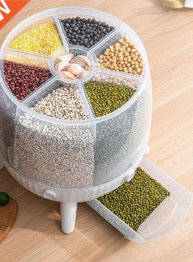 6-Grid Countertop Rice Cereal Dispenser Plastic