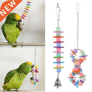 Bird Chewing Toy Acrylic Bird Cage Toys Hanging Chewing