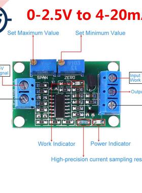 DC 0-2.5V to 4-20mA Non-Isolated Voltage to Current Converte