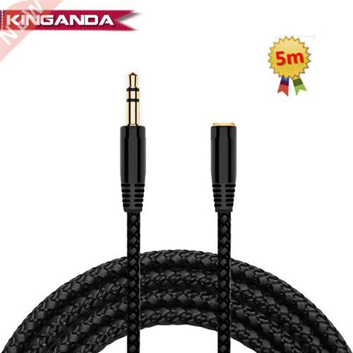 5m 16Ft Earphone Headphone Extension Cable .5mm Jack Male