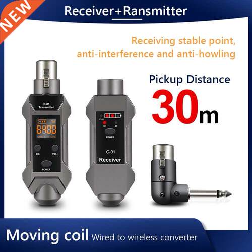 C-01 2.4GHz Wired to Wireless Converter 500-980 MHz Micropho