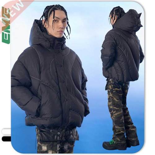 MADE EXreME HIP HOP jacket with hood mens clothing bubble ja