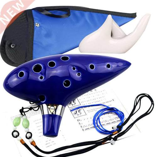 The Legend Ocarina Classical Blue 12 Holes Alto C Music