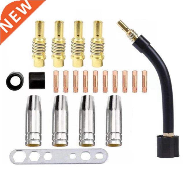 22Pcs MIG MB15AK Set Nozzles for Welding Torch Cap Tip Conta