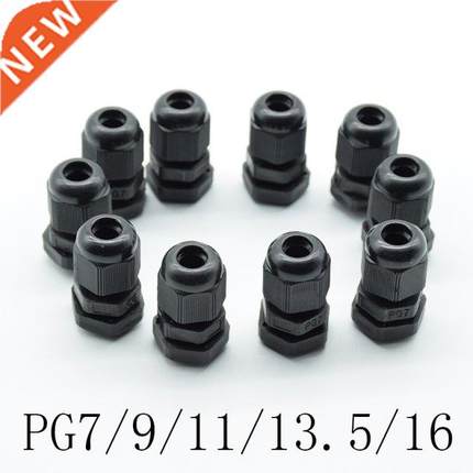 10pcs IP68 Black PG7 PG9 PG11 PG13.5 PG16 for 3-6.5mm-14mm