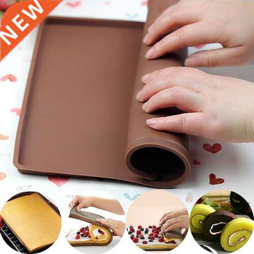 2 Pieces Rectangular Shape Silicone Swiss Cake Mat Sushi Mol