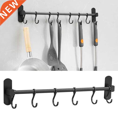 1pcs 40CM Hook Punch Free Bathroom Towel Rack Kitchen Door B