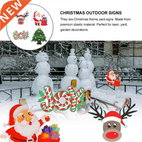 6 Pcs Outdoor Yard Sign Yard Sign 2021 Christmas Outdoor