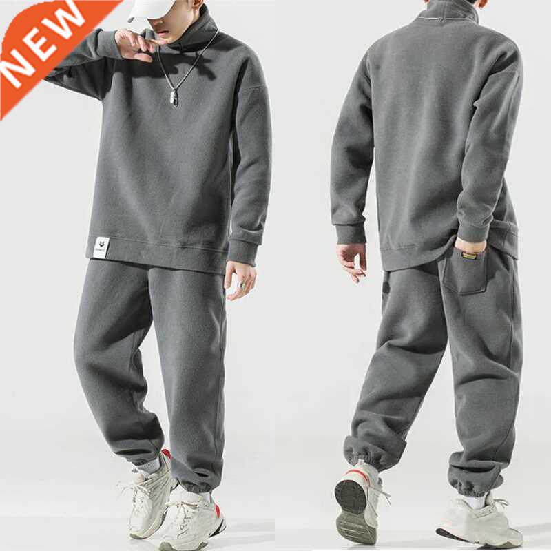 Autumn 2022 Warm Suit Men Two Piece Sets Comfort Fleece Top