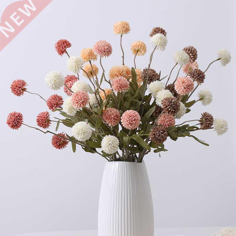 5 Head Silk Dandelion Flower Ball Pompom Artificial Flowers