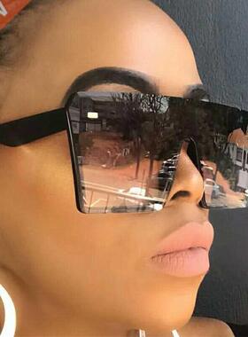 2020 Fashion Oversized Square Sunglasses Retro Gradient Big