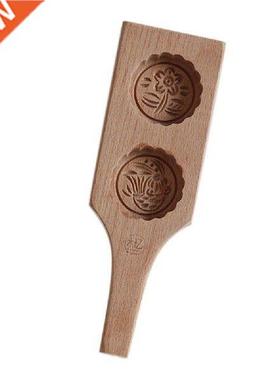 Beech Mung Bean Cake Mold Wood Carving Flowers Mold Hand