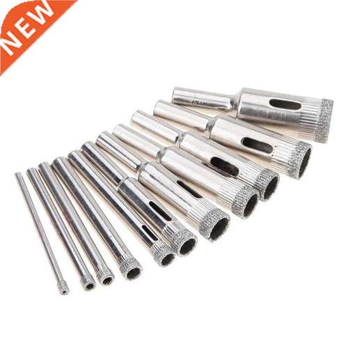 10Pcs Drill Set 3-18mm Diamond Tool Drill Hole Opener For Gl