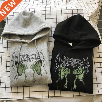 Gothic Streetwear Butterfly Skeleton Pullover Sweatshirt Top