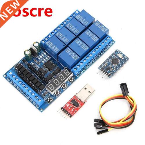DC 12V 8 Channel Pro Mini PLC Relay Shield Module LED Displa