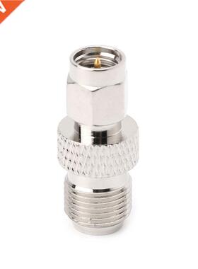 Silver F Type Female to SMA Male Plug Coaxial Adapter Freque