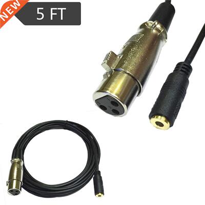 XLR female to mini 3.5mm female plug audio cable 5FT