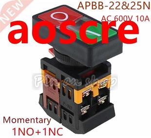 AC 600V 10A Indicator Light I/O START S Momentary Push Bu