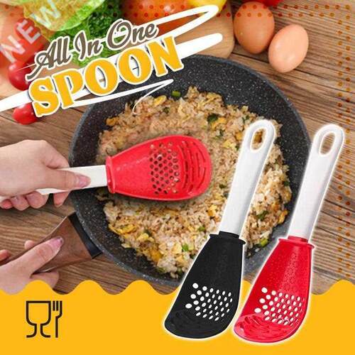 Multifunctional Kitchen Cooking Spoon Heat-resistant Hanging