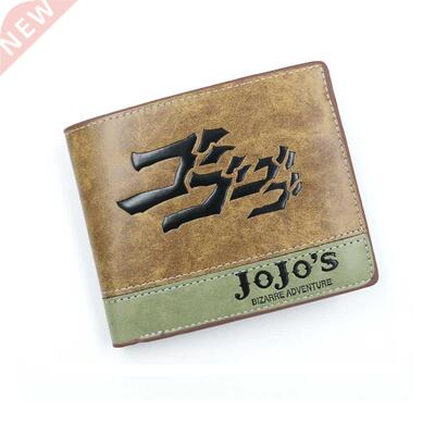 Anime JoJo Bizarre Adventure Wallet Khaki PU Leather Coin Pu