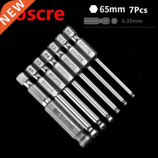 Broppe 7pcs 2/2.5/3/4/5/6/8mm 65mm S2 Alloy Steel Magnetic B