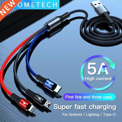 3 in 1 USB Cable for Huawei for iPhone 11 Pro Max 3in1 2in1
