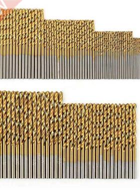120 Pcs Titanium Drill Bit Set HSS Drill Bits for Metal, Ste