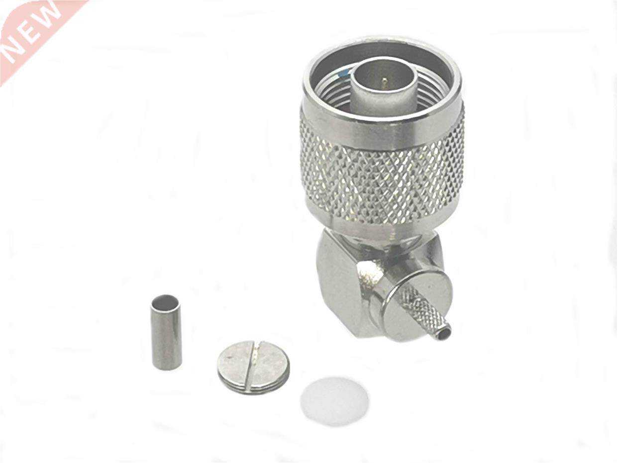 1Pcs Connector N Male Plug Right angle Crimp RG16 RG174 LMR