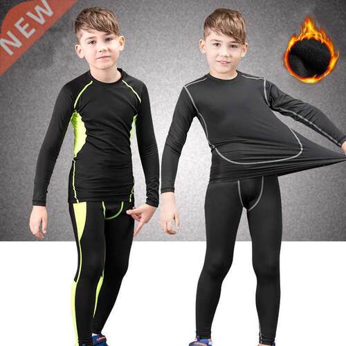 Children Winter Thermal Underwear Set Plus Velvet Warm Therm