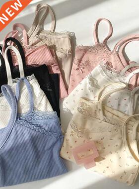 Camisole women's Summer short new Vintage lace slim warm