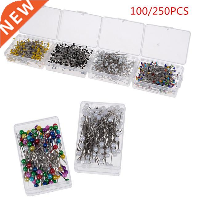 100/250pcs/box 38mm Round Pearl Head Dressmaking Pins Weddin