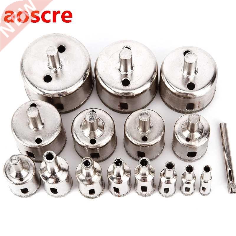 16pcs 6-50mm Diamond Holesaw Set Hole Saw Cutter Diamond Dri