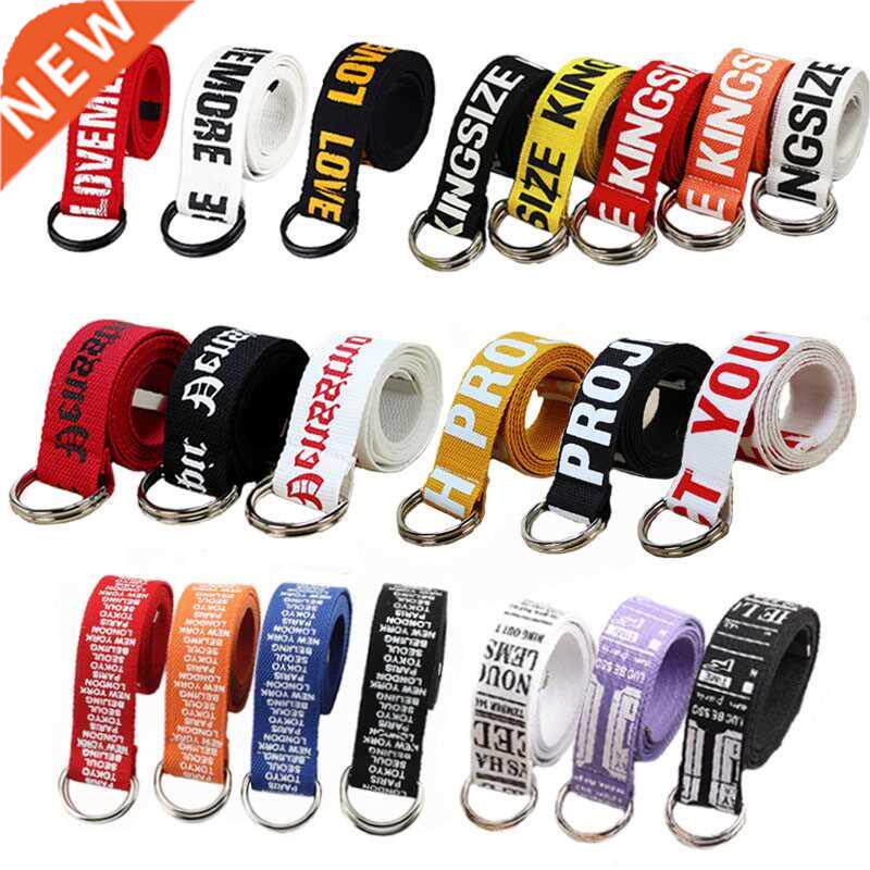 24 styles Unisex Belts Letters Printed D Ring Double Buckle