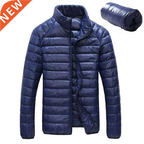 Men Winter Puffy Jacket 2022 New Ultra Light 90% White Duck