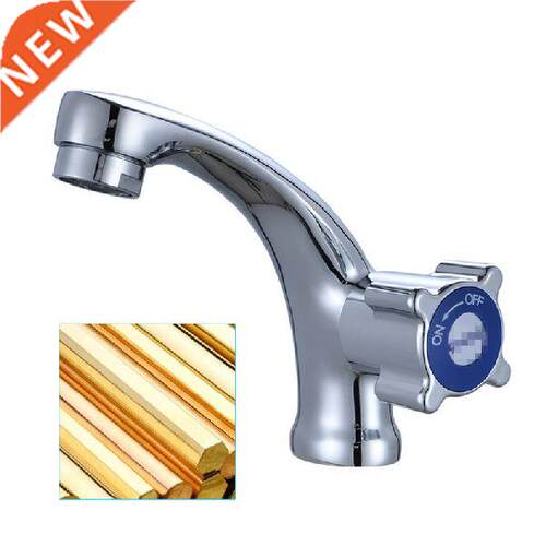 G1/2 Bathroom Brass Chrome Plated Counter Basin Single Cold